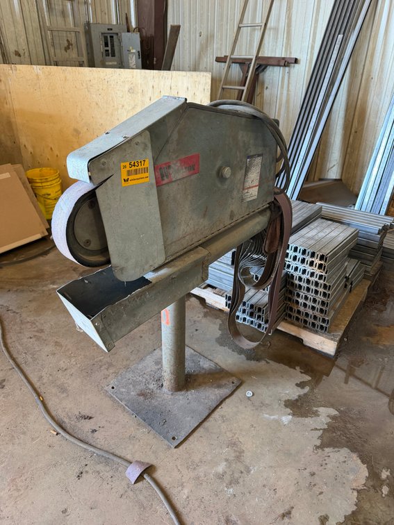 Walton Wheel Belt Grinder on Pedestal 21655 INV#54317 Map Location: Shop 3