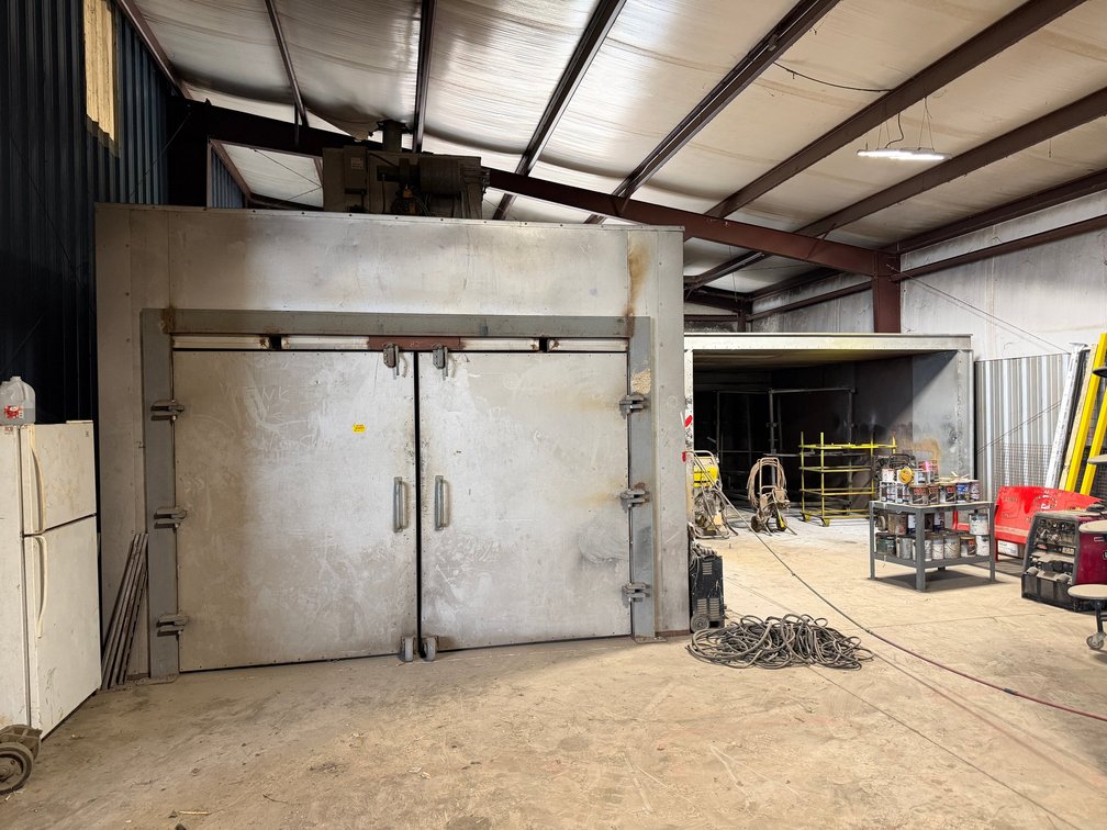 Powder Coating Oven, Spray Booth, Racks, Etc INV#54385 Map Location: Site 4