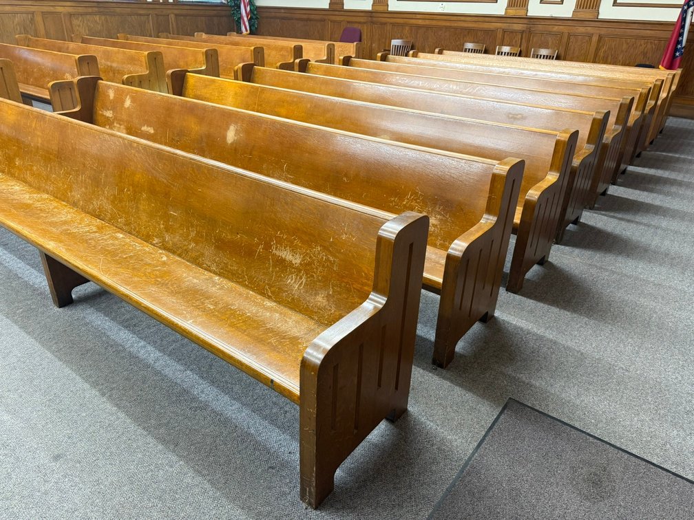 Lot of (5) Wooden Pews INV#46845
