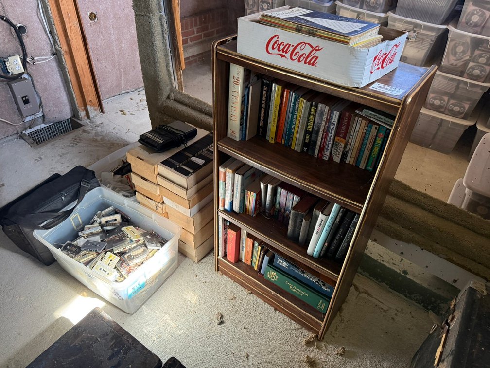 Lot of Books, Cassette Tapes, & Panasonic Casette Player INV#57543