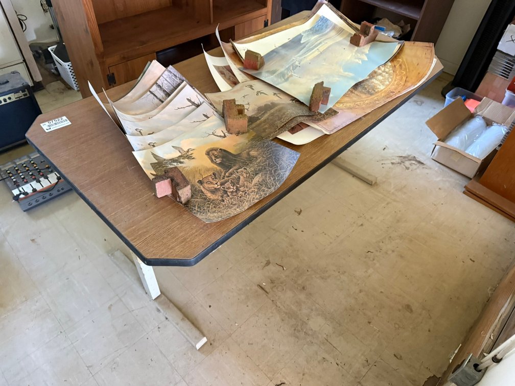 4'11" Desk w/Artwork INV#57522