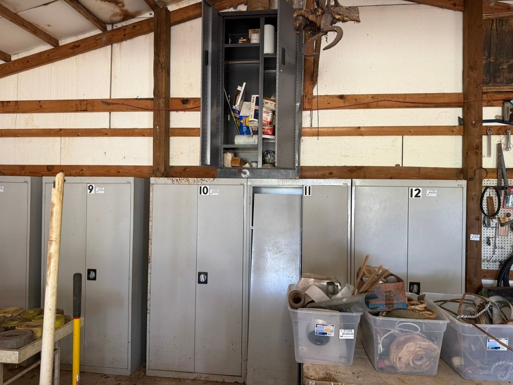 (2) Sandusky Metal Cabinet and (1) Black Metal Cabinet w/ Contents INV#57328