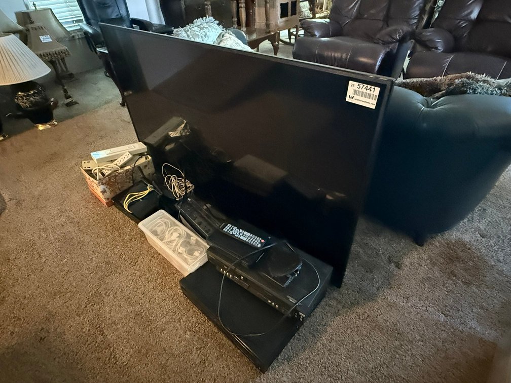 58" Flat Screen TV, Extension Cords, & DVD Players INV#57441
