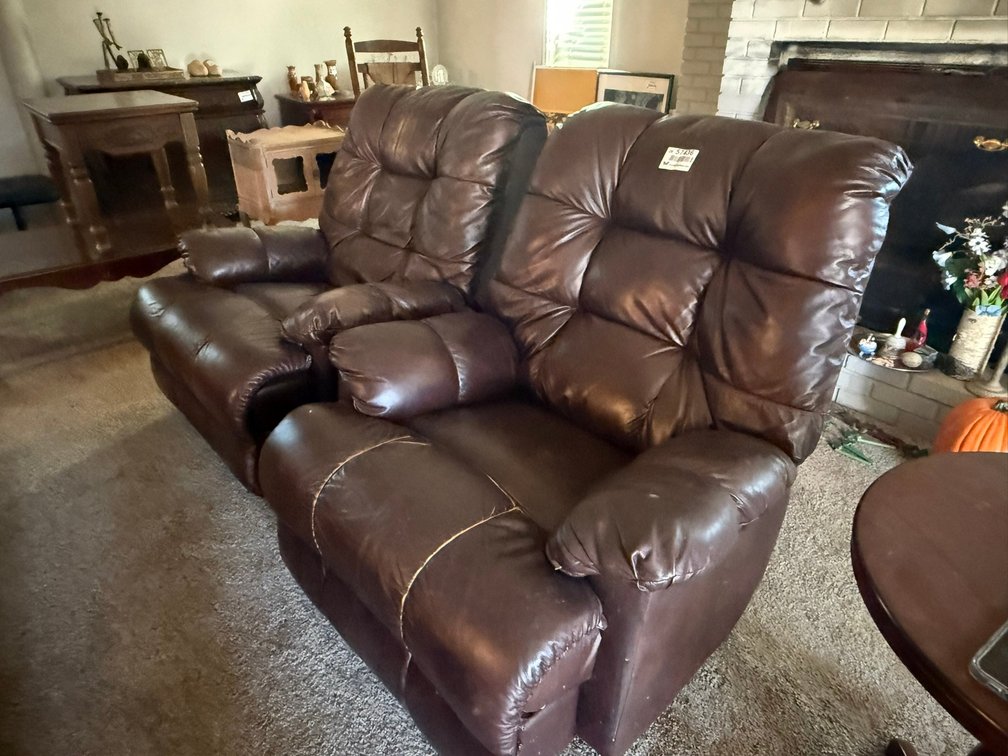 (2) Leather Recliners INV#57436