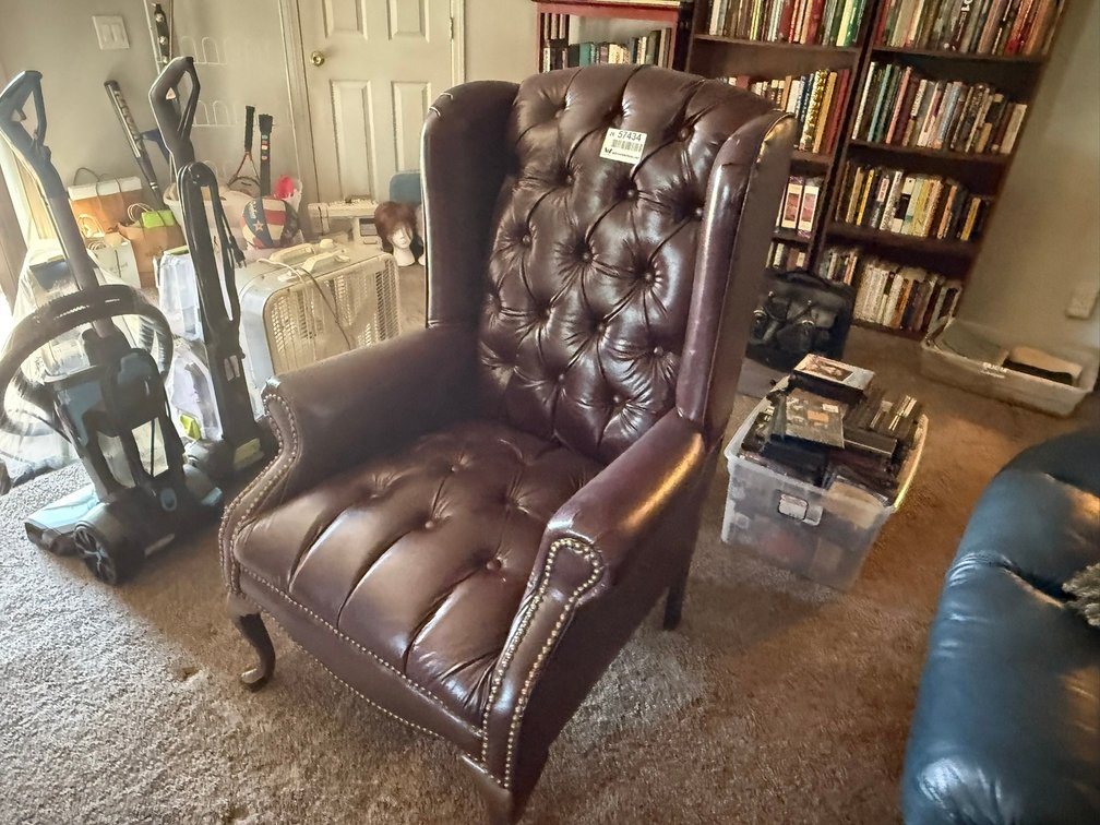 Leather Accent Chair INV#57434