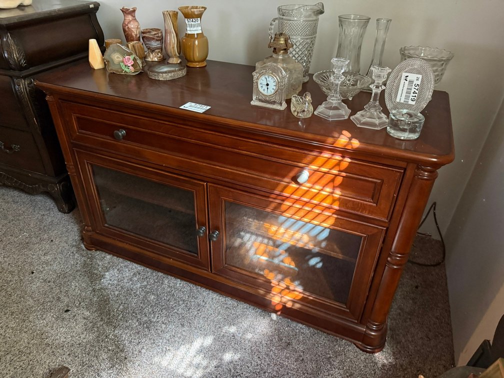 Wooden TV Stand INV#57421