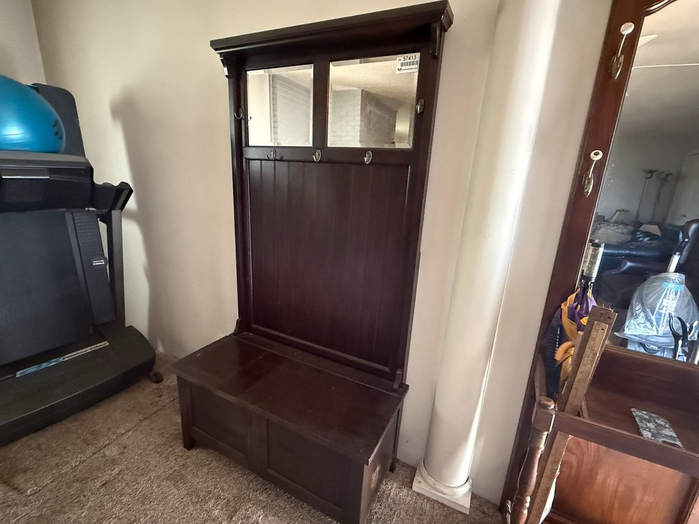 Wooden Hall Tree INV#57413