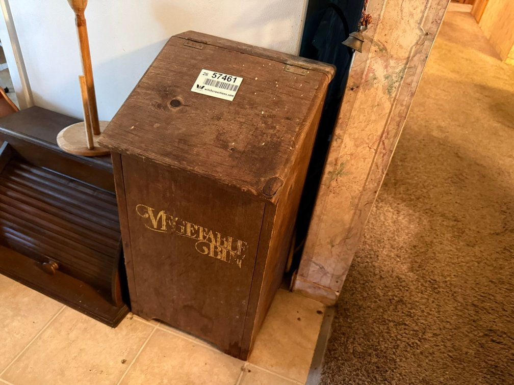 Wooden Vegetable Bin INV#57461