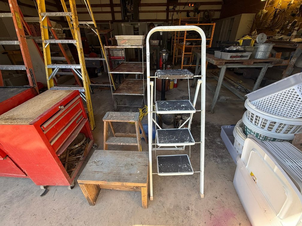 Ladder & (2) Step Stools INV#57311