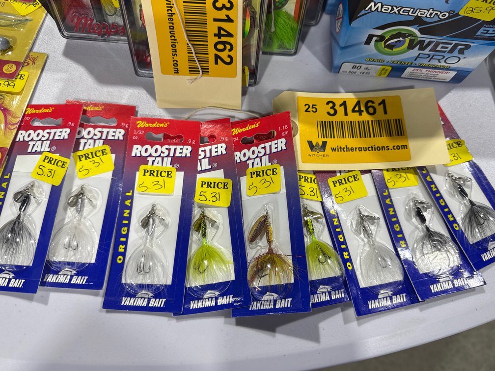Lot of (10) Unused Worden’s  Rooster Tail Fishing Lures 