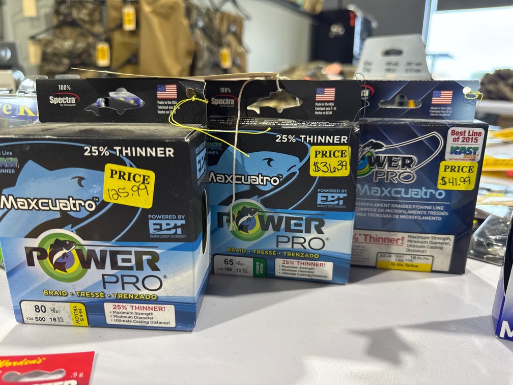 Lot of (3) Unused Maxcuatro  Power Pro  Fishing Lines 