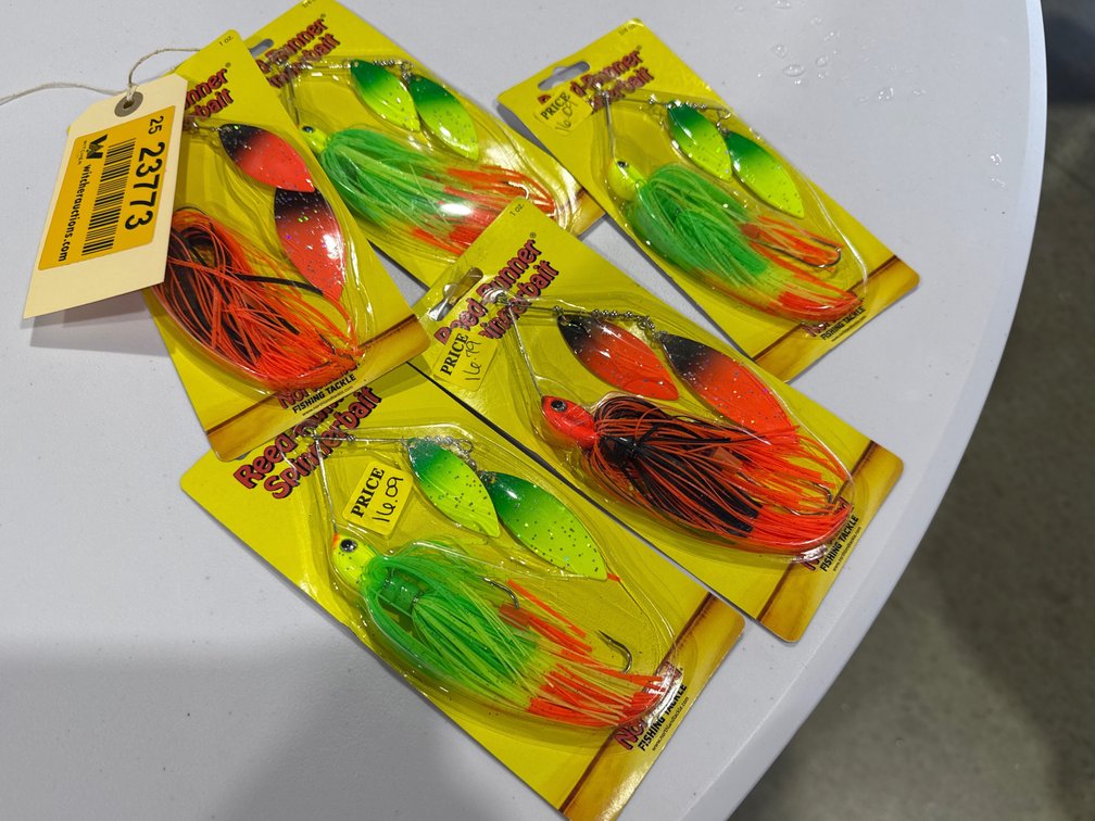 Lot of (5) Unused Reed Runner Spinner Bait Fishing Lures 
