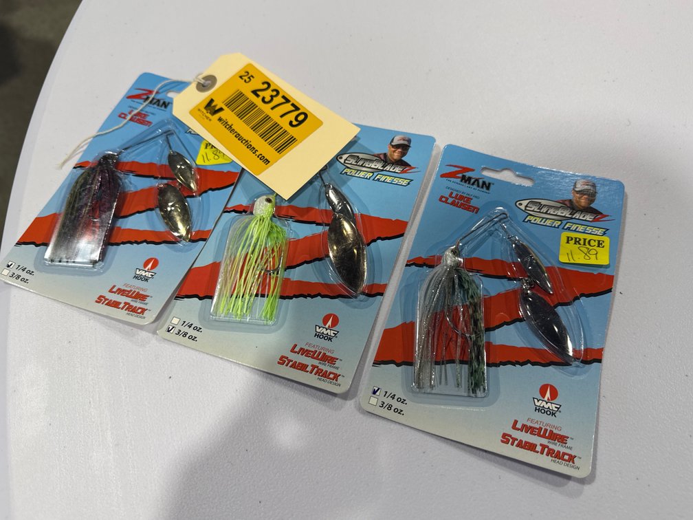 Lot of (3) Unused Z Man Spinner Bait Fishing Lures 