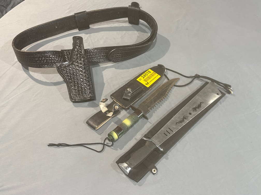 (2) Swords & Gun Holster 