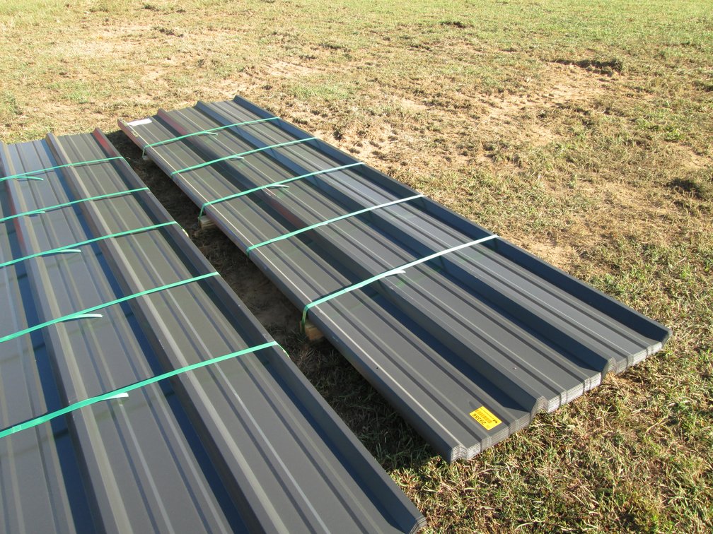 Lot of (50) 3’ x 12' 28ga Graphite Color VM Painted Metal Roofing Panels   Inv# 29386