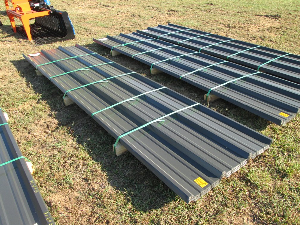 Lot of (50) 3’ x 12' 28ga Graphite Color VM Painted Metal Roofing Panels   Inv# 29388