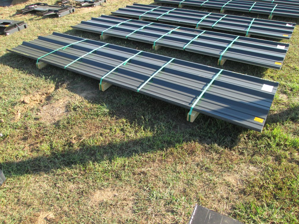 Lot of (50) 3’ x 12' 28ga Graphite Color VM Painted Metal Roofing Panels   Inv# 29391