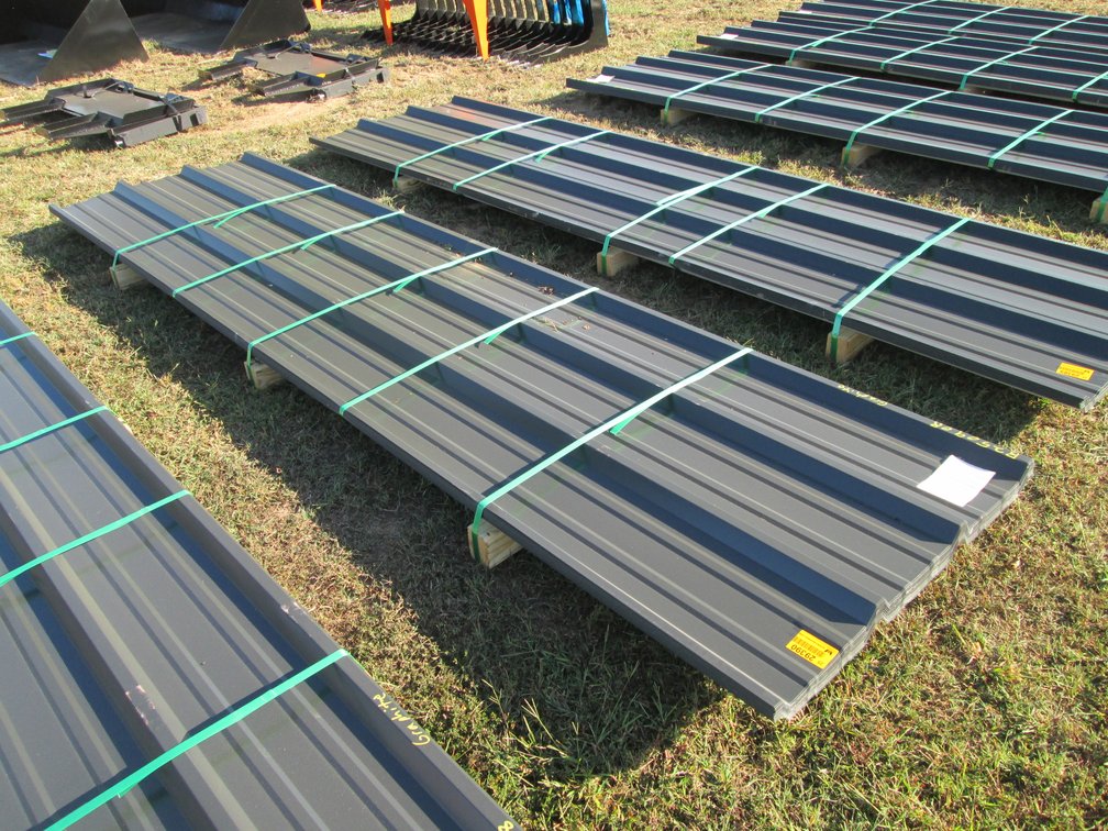 Lot of (50) 3’ x 12' 28ga Graphite Color VM Painted Metal Roofing Panels   Inv# 29390