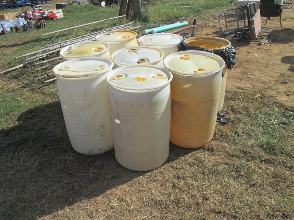 Lot of (8) Plastic Barrels  Inv# 29914