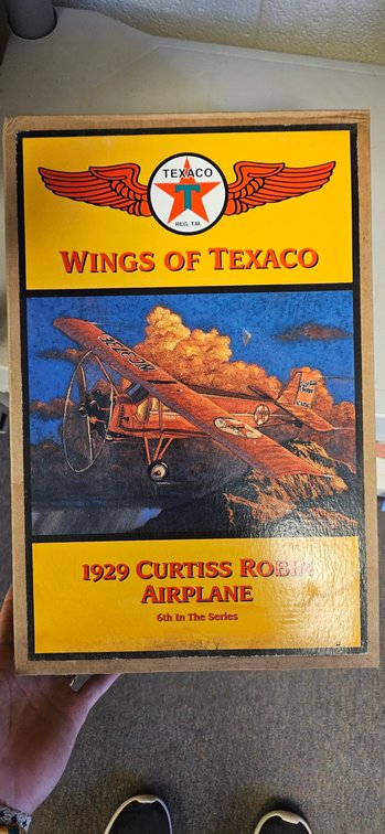 Texaco Wings of Texaco 1929 Curtiss Robin Airplane Box