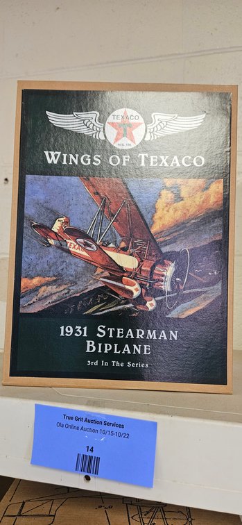 Texaco Wings of Texaco 1931 Stearman Biplane Collector's Box