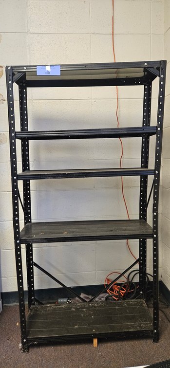 Light Weight Five-Tier Black Metal Utility Shelving Unit
