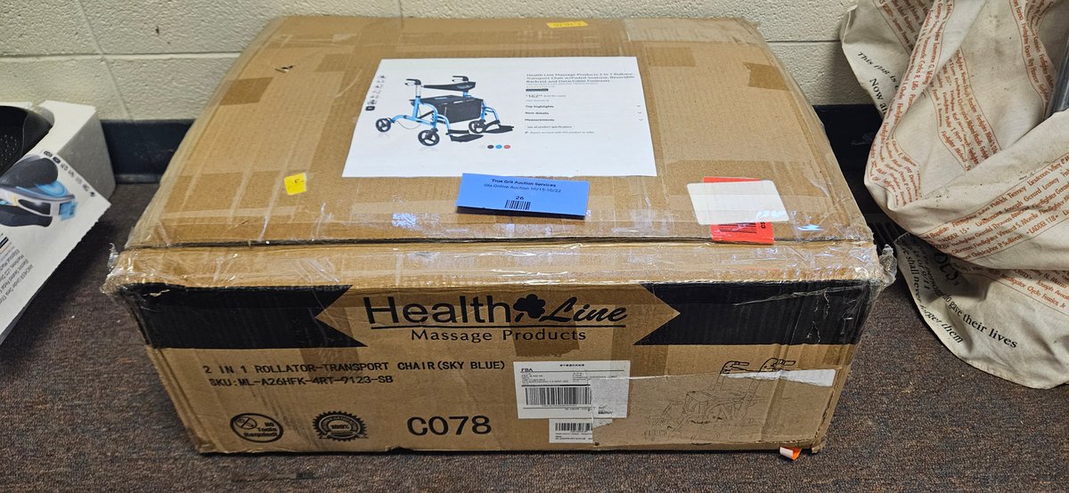Health Line Massage Products 2 in 1 Rollator-Transport Chair