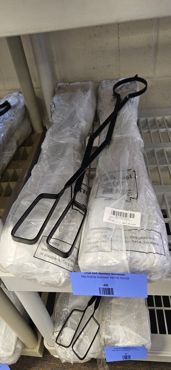 Lot of 17 Black Metal Scissor Tongs