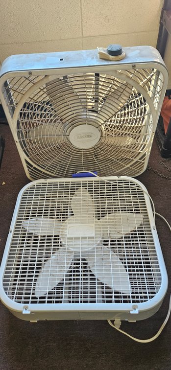 Lasko White Molded Plastic Box Fans