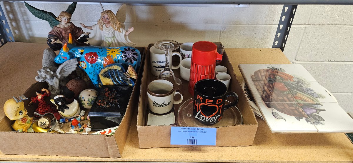 Decorative Figurines, Ceramic Tile Plaque, Mugs, and More