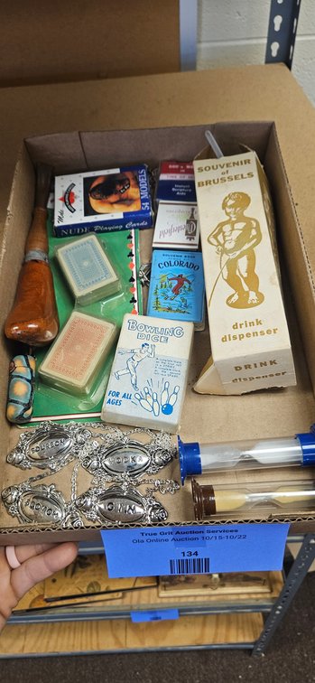 Drink Dispenser, Decanter Tags, Novelty Cards, and Games