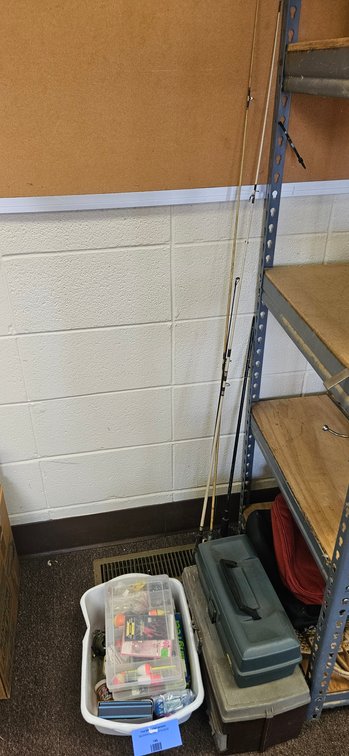 Fishing Rods, Spincast Reels, Tackle Boxes, and Tackle
