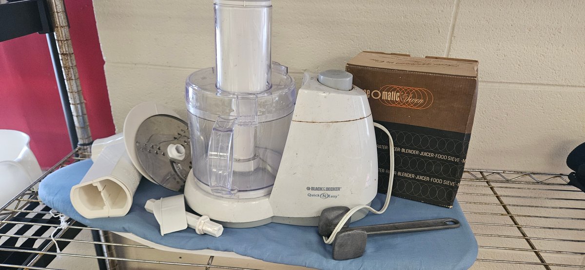 Food Processor, Meat Mallet, and Boxed Kitchen Appliance