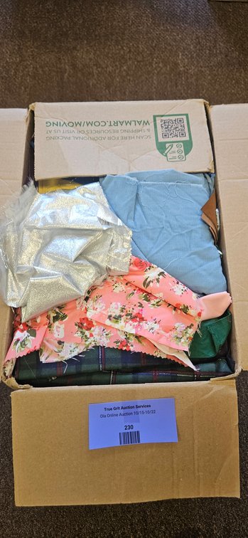 Fabric Remnants Including Velvet, Chambray, Plaid, and More