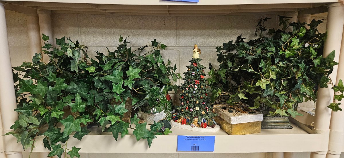 Tabletop Christmas Decor, Ceramic Frog, and Artificial Ivy