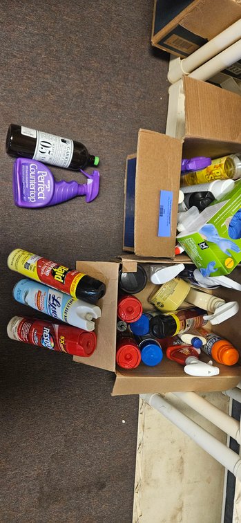 Household Cleaners, Insecticides, and Nitrile Gloves