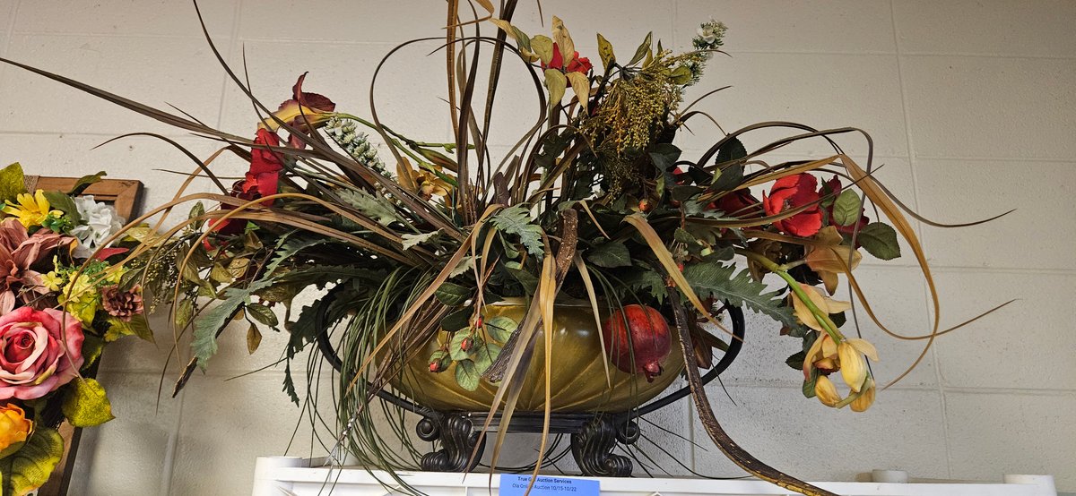 Artificial Floral Centerpiece in Footed Bowl
