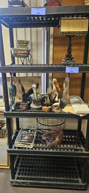 Desk Lamp, Bird Figurines, and More