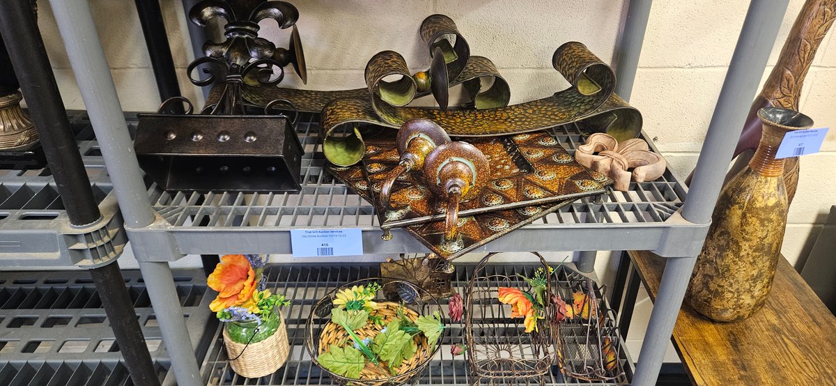 Metal Wall Sconces, Wire Baskets, Church Sculpture, and More
