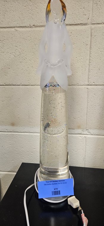 Frosted Glass Angel Glitter Motion Lamp
