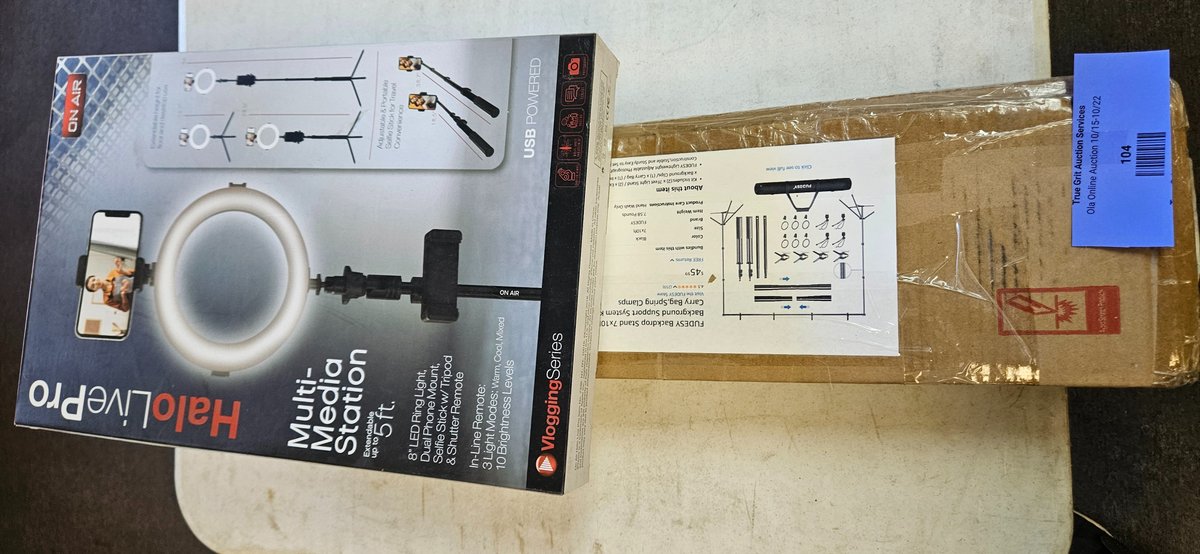 Ring Light Multi-Media Station and Backdrop Stand Kit