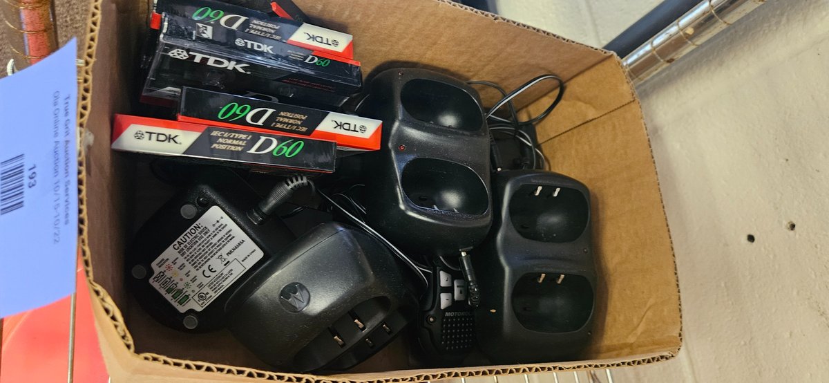 Radio Charging Docks, Handheld Unit, and Cassette Tapes