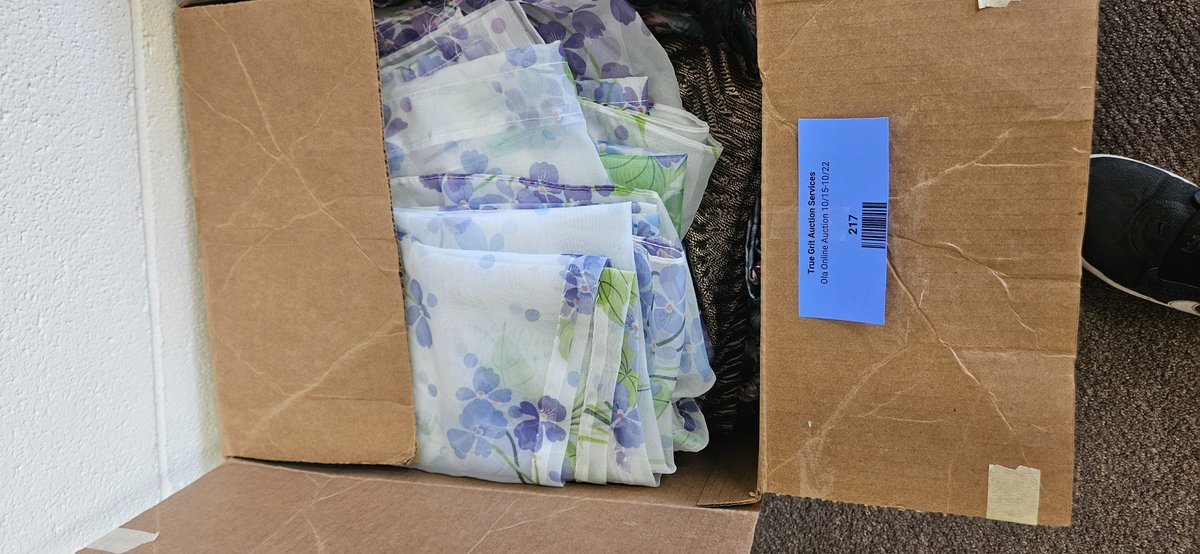 Box of Floral and Patterned Woven Fabrics
