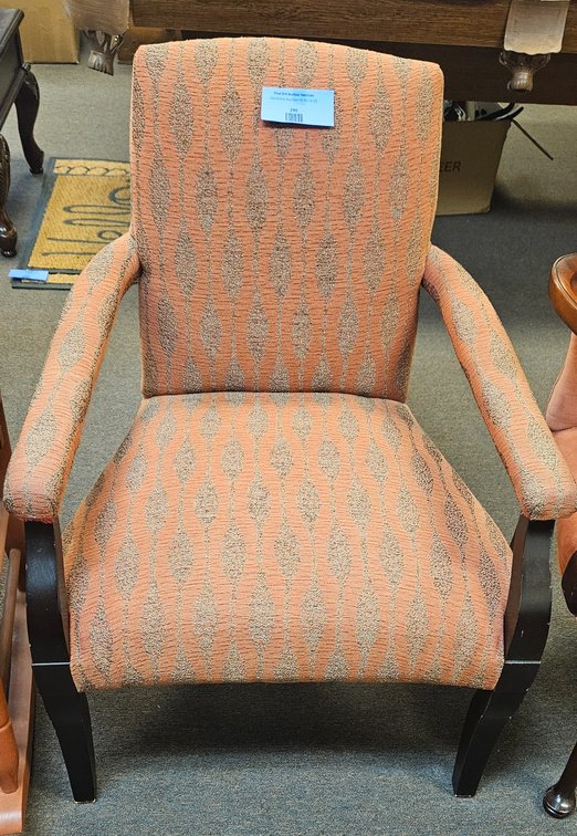 Geometric Patterned Upholstered Armchair