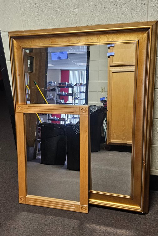 Gold-Tone and Wood-Tone Framed Wall Mirrors