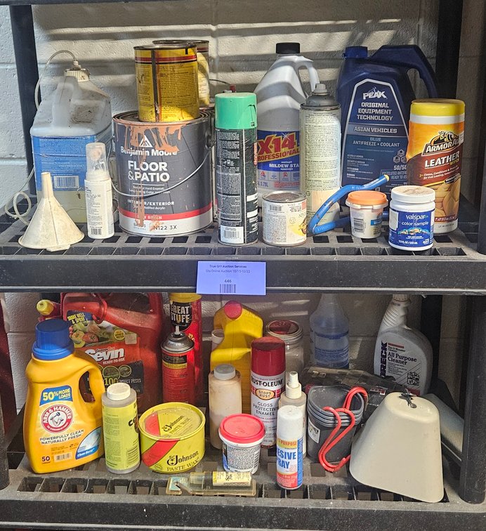 Paints, Automotive Fluids, Cleaners, and Workshop Supplies