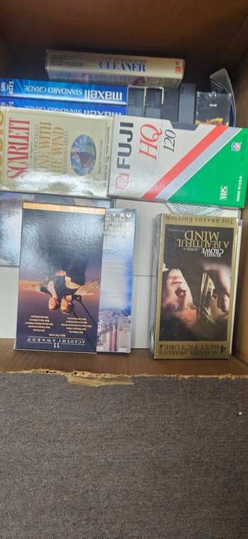 VHS Tapes and Audiobook Cassette Set