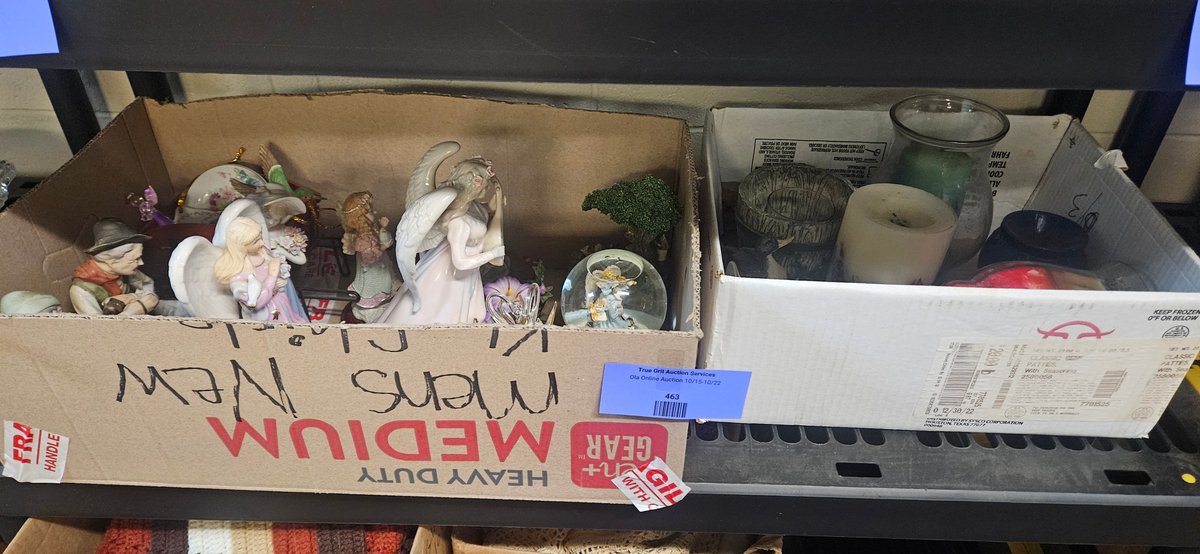 Porcelain Figurines, Snow Globe, and Candle Holders