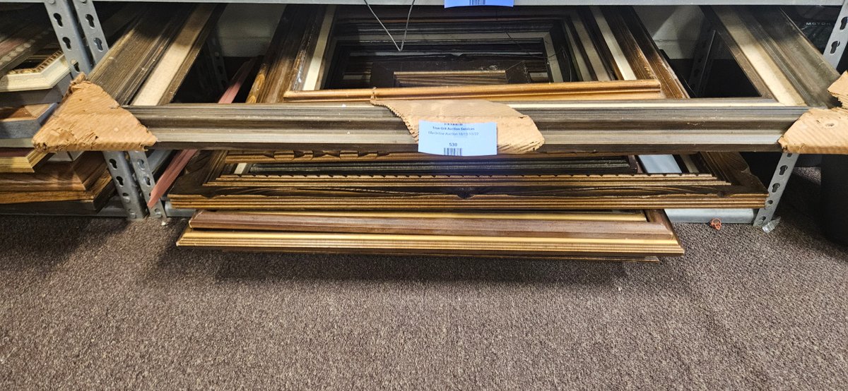 Molded Wood Picture Frames with Gilt and Stained Finishes