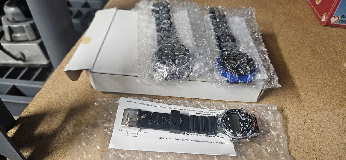 Three Digital Chronograph Alarm Wristwatches